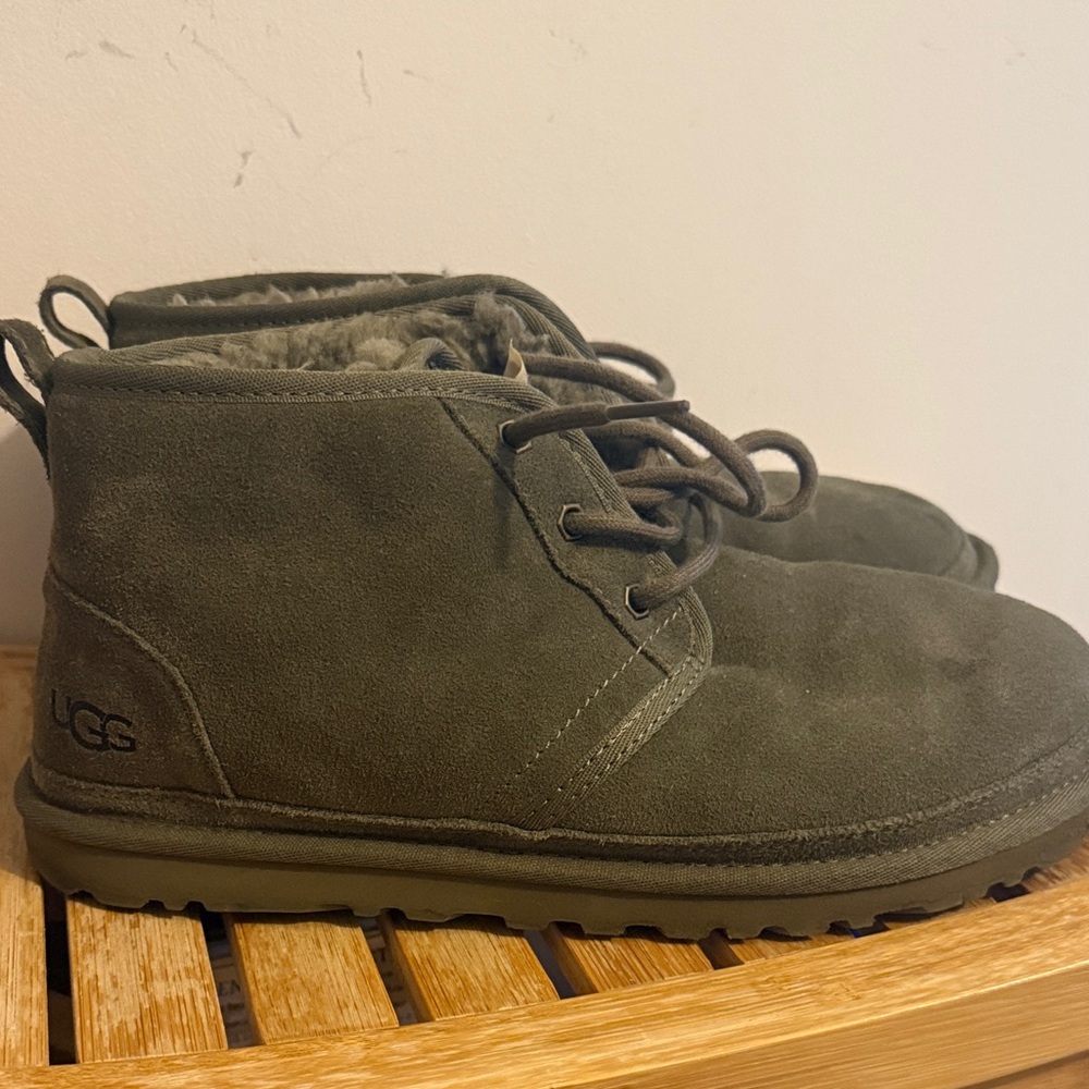 UGG Forest Green Suede Slipper Boots